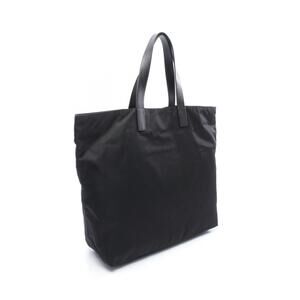 Prada tote black leather Saffiano nylon bag